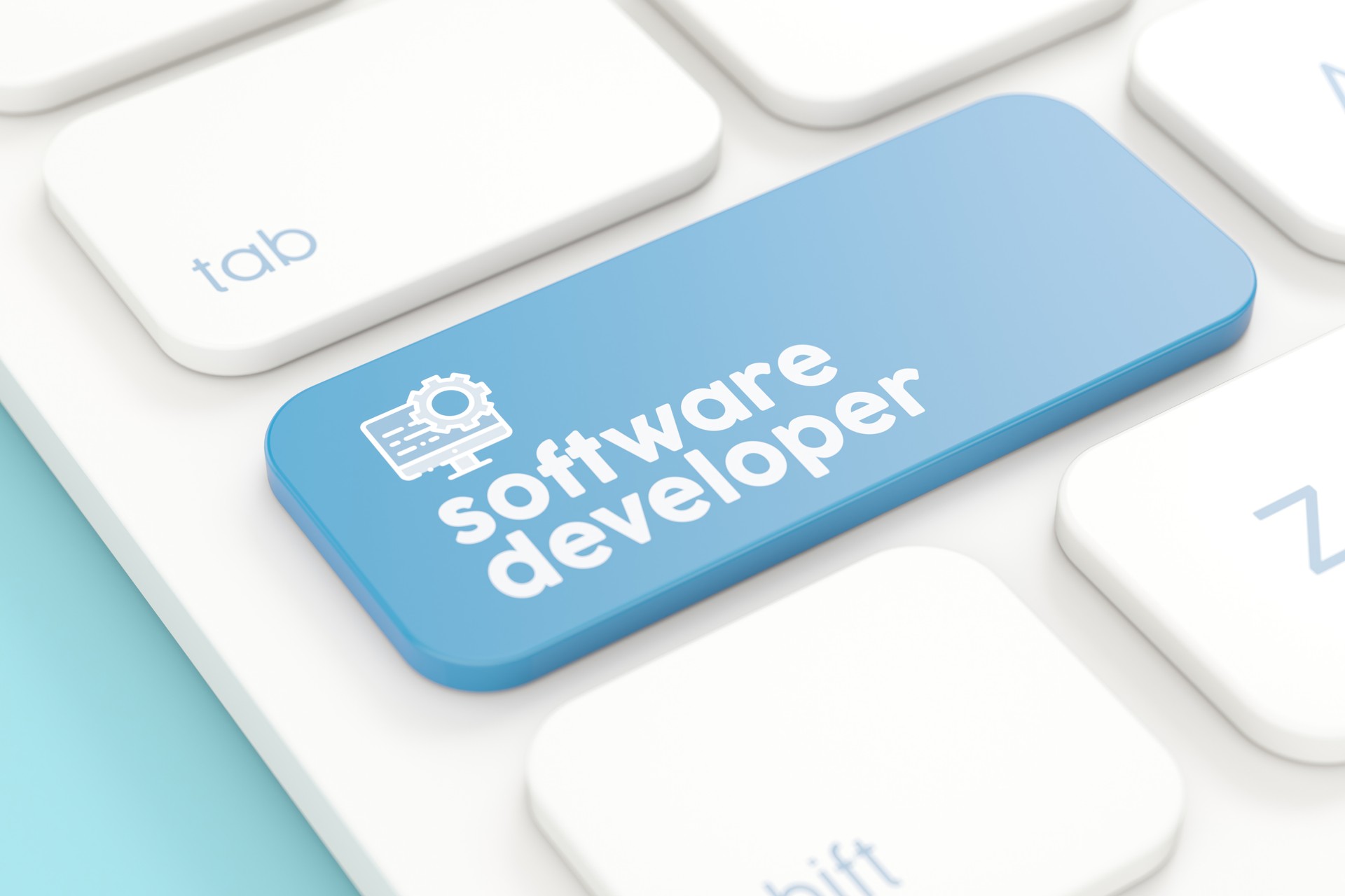 Software Developer Key on Computer Keyboard Software Developer Key on Computer Keyboard